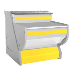 Till Counter KRM - 800mm - Front panel Yellow - Black granite worktop