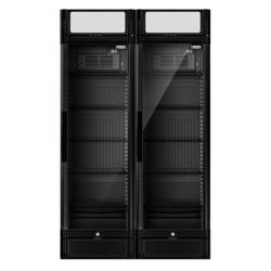 	(2 pieces) Beverage refrigerator - 690 liters - with 2 glass doors & advertising display