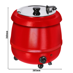 Soepwarmer - 9 liter - Rood