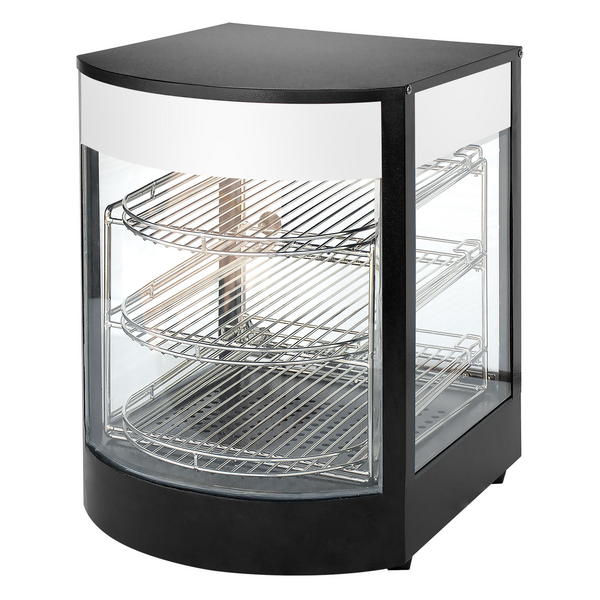 Warmhoudvitrine - 3 planken - Zwart - 30 °C tot 85 °C