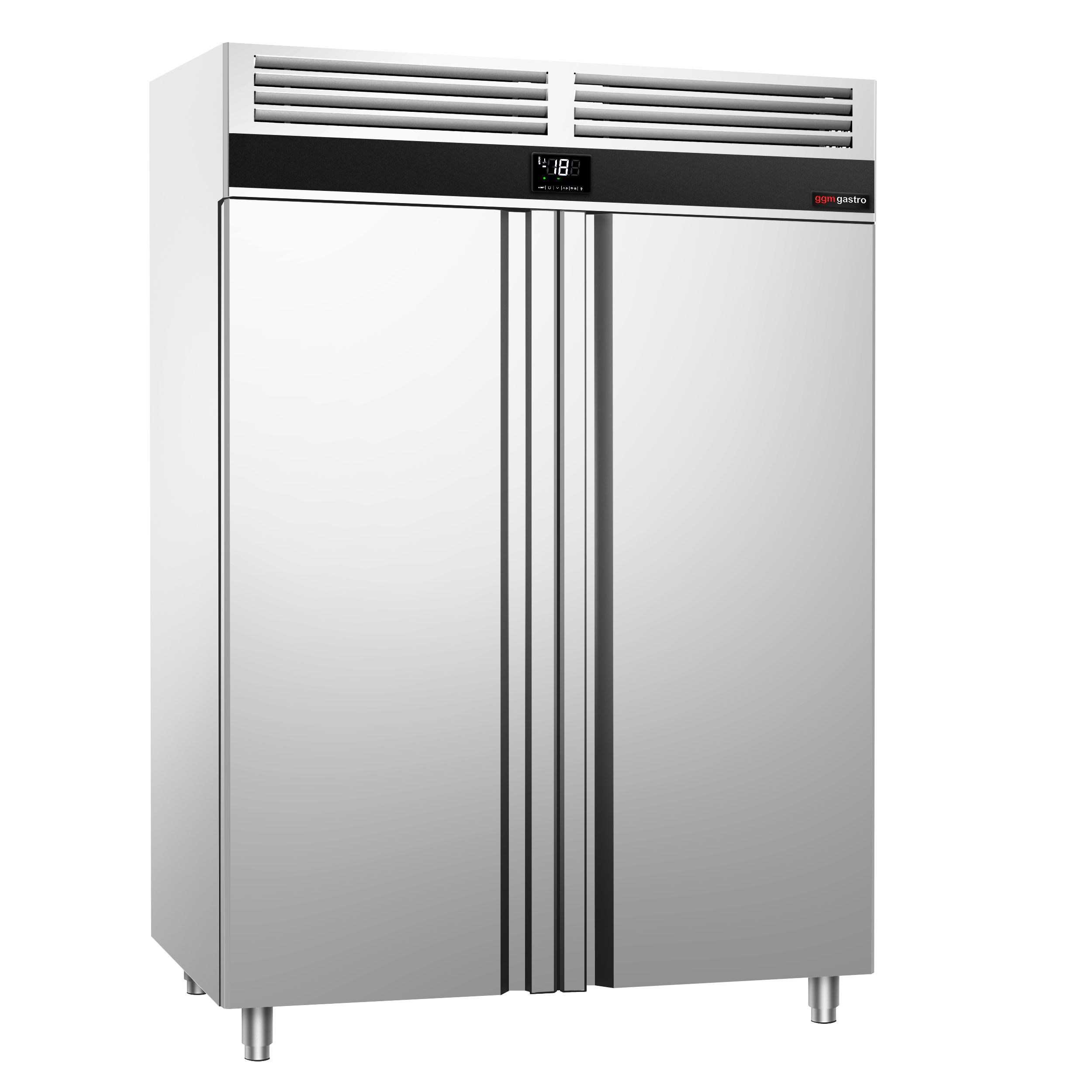 Armoire réfrigérée négative Inox AISI 430 PREMIUM - GN 2/1 - 1400 L - avec 2 portes & 8 grilles
