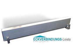 Hörnfoglist för hyllsystem - eloxerad aluminium - Längd: 33 mm - passar SILAS 360 mm djup; Taro 360 mm djup