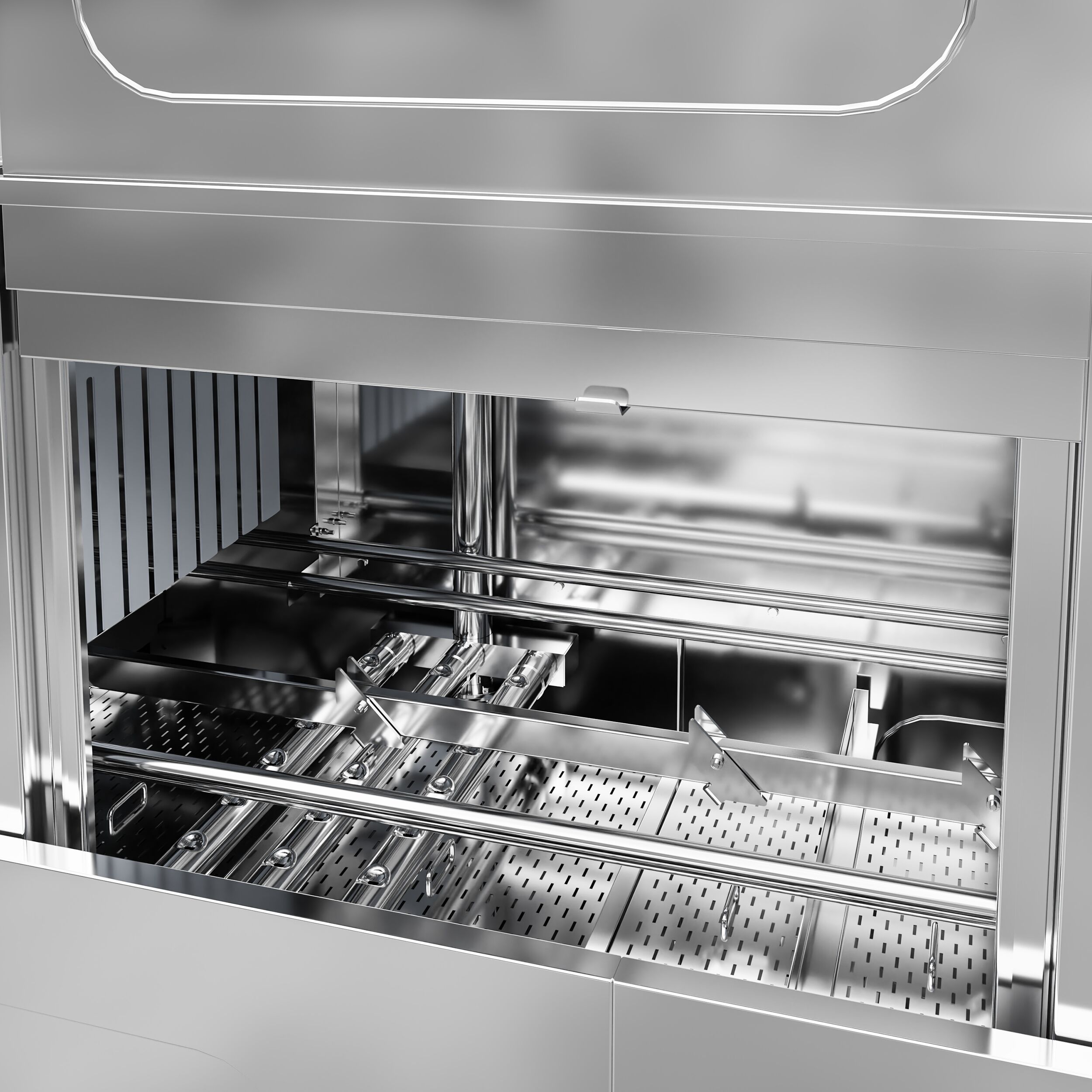 Lavastoviglie con trasporto a cestello professionale - Elettronica - 31,00kW - con tunnel di asciugatura