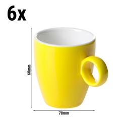 (6 pcs) BART | Espresso Cup Colour Cafe - 65ml - Yellow