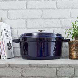 STAUB | LA COCOTTE - Kookpot - Ø 300mm - Gietijzer - Donkerblauw