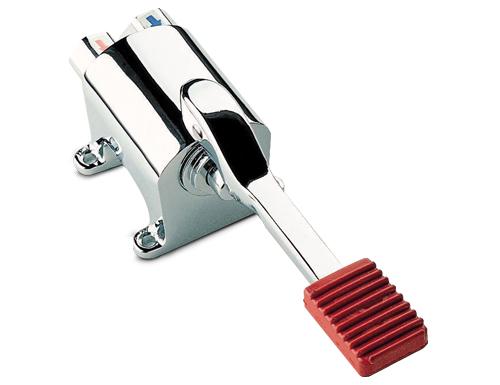 Fotstyrning 4000 - med fotpedal, blandare, G1/2" anslutning & hygienisk handsfree användning - för beröringsfri/handsfree vattenstart - 226x74x84 mm