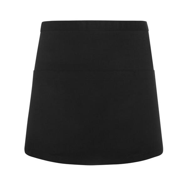KARLOWSKY| Basic Waist/Bistro Apron – 600x350 mm - Black - Pocket 600x220 mm - Polyester