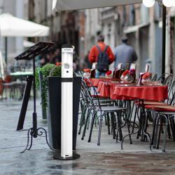 Попільничка підлогова з алюмінію - Біла