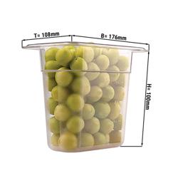 Polycarbonate Gastronorm Container GN 1/9 – Clear – Height: 100 mm