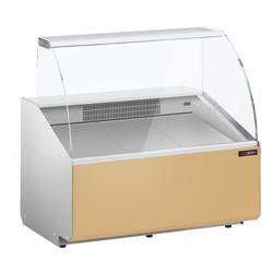 Witryna chłodnicza - 944x979mm - 200L - front Beżowy - z 1 drzwiami - na rynek PL