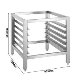 Base de suporte para forno a vapor combinado + Suporte de tabuleiros para 3x GN