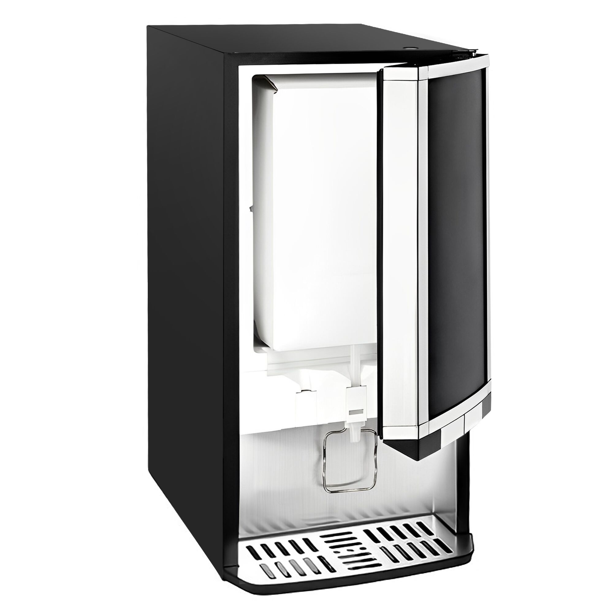 GASTRO-COOL | Réfrigérateur à boissons - 375mm - 48 L - étroit - 1 porte vitrée - éclairage LED - affichage digital de la température - Noir - 0 à +18 °C