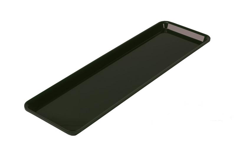 Plateau de présentation rectangulaire - plastique - GN 2/4 - Noir