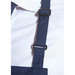 KARLOWSKY | Basic Chef Bib Apron with 2-Section Pocket – Navy - 75×90 cm - Poly-Cotton 65/35