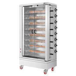 Asador de pollos - eléctrico - ECO - 26,4kW - con 8 pinchos para 48 pollos