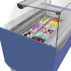 Mostrador de helados -1,56 × 0,92 m - azul