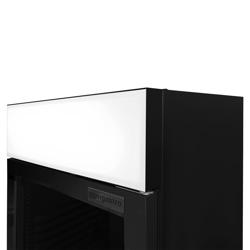 Ψυγείο βιτρίνα αναψυκτικών - 595 mm - 345 λίτρα - με 1 γυάλινη πόρτα & πολύχρωμος LED φωτισμός (RGB) - μαύρο