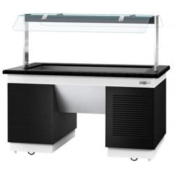 Hűtőkád - büfésziget - 1,6 x 0,8 m - 4x GN 1/1