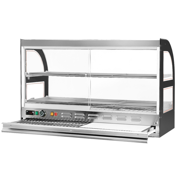 Display toonbank voor kippen met uittrekbare snijplank