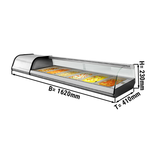 Sushi és tapas hideg vitrin 6х GN 1/3 hez
