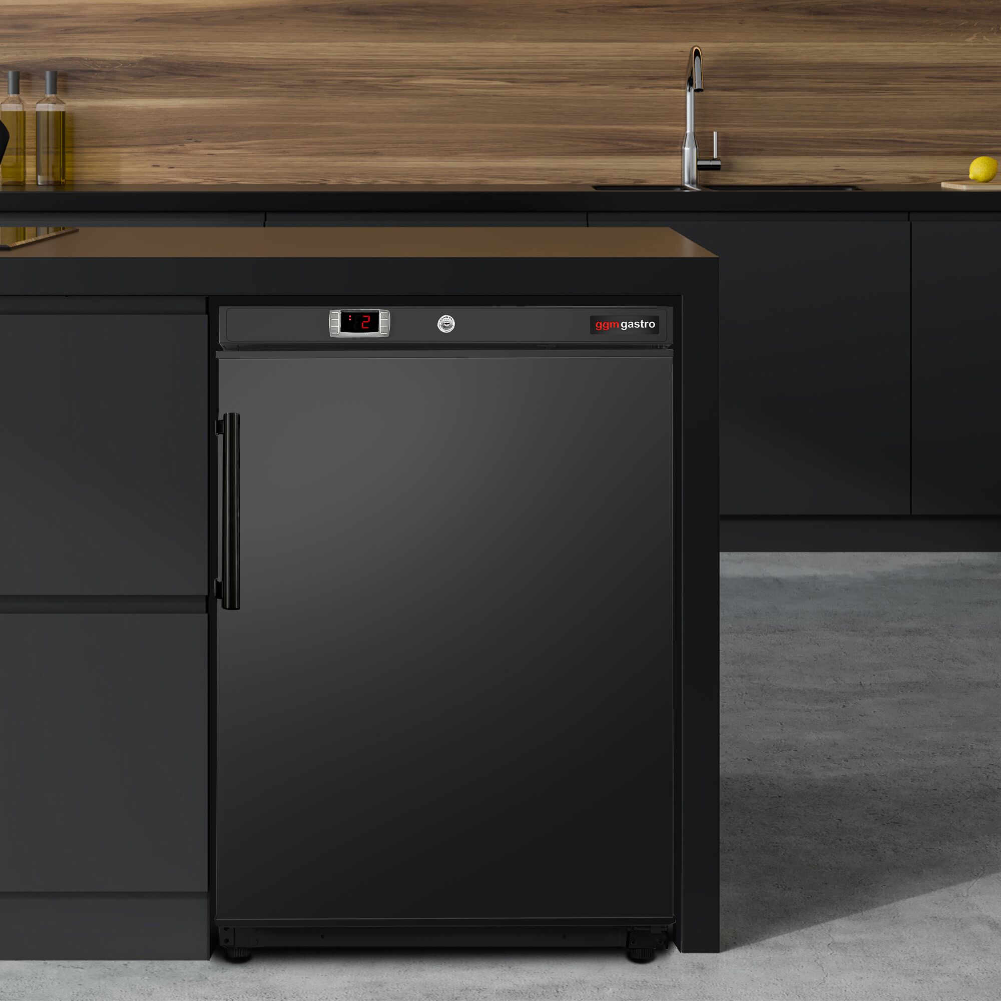(2 pièces) Mini réfrigérateur de stockage ECO – 200 litres – avec 1 porte – intérieur de la porte en plastique – Noir