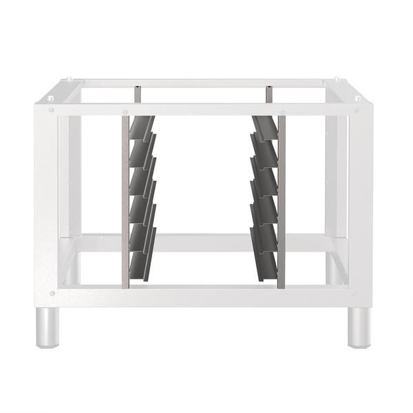6x GN 1/1 Support de tôle - 930x740x700mm - Inox - GN 1/1 - avec rails pour grille de support, entraxe80mm - pour Support BUV70010 - 6x GN 1/1