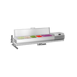 Vitrine Réfrigérée à Ingrédients PREMIUM PLUS - 1493x353mm - 6x GN 1/4