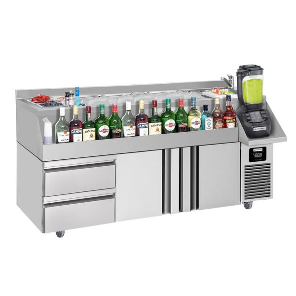 Bar Tipi- & Meşrubat Buzdolabı - 1600x600mm - 235 Litre - 2 Kapılı, 2 Çekmeceli & Raflı