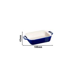 STAUB | CERAMIQUE - Ovenschaal - 140x110mm - Keramiek - Donkerblauw
