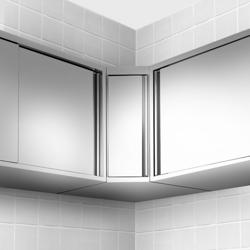 Edelstahl Wandhängeschrank PREMIUM - 1800x400mm - mit Schiebetür - 1000mm hoch