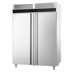 Armadio congelatore in acciaio inox PREMIUM - GN 2/1 - 1400L - -20°C - con 2 porte in vetro