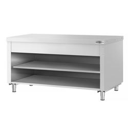 Table de travail en acier inoxydable KOPENHAGEN - 1560x700mm - avec étagère basse