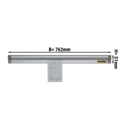 Barra de aluminio para comandas 762 mm