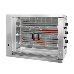 Grill à poulet électrique - 14.4kW - avec 3 broches pour jusqu'à 18 poulets	