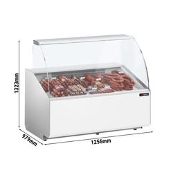 Balcão frigorífico - 1568x979mm - 324L - Painel frontal Branco - +2 a +6°C - vidro panorâmico