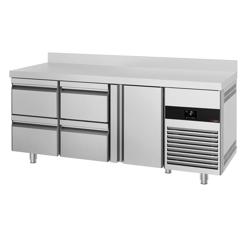 طاولة مبردة PREMIUM - 1865x700mm - 474 لتر - مع 1 باب - مع 4 درج - حاجز خلفي