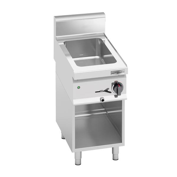 Elektrische bain-marie - 700W - GN 1/4 met 150mm hoogte - met spatscherm - met aftapkraan - incl. onderstel