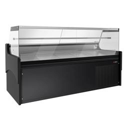Commercial Refrigerated serve-over & meat counter - 2480 mm - straight glass - ventilated - +2 to +8 °C