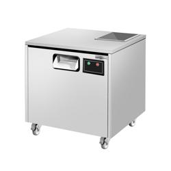 Asciuga lucida posate - 600 Watt - con lampada UV-C - su ruote - incl. riempimento con 1 sacchi di tutolo di mais