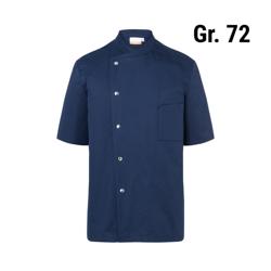 KARLOWSKY | Gustav Men's Chef Jacket – Short Sleeve - Marine Blue - Size 72 - Press-Stud Closure