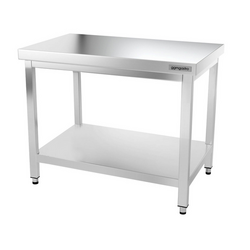 Worktable PREMIUM stainless steel - 1000x600mm - with undershelf & bracing