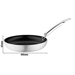 مقلاة - ألمنيوم - Ø 400 mm (قطر 40 سم) - الارتفاع: 65 - غير لاصقة - مناسبة لـ الغاز والسيراميك والموقد الكهربائي