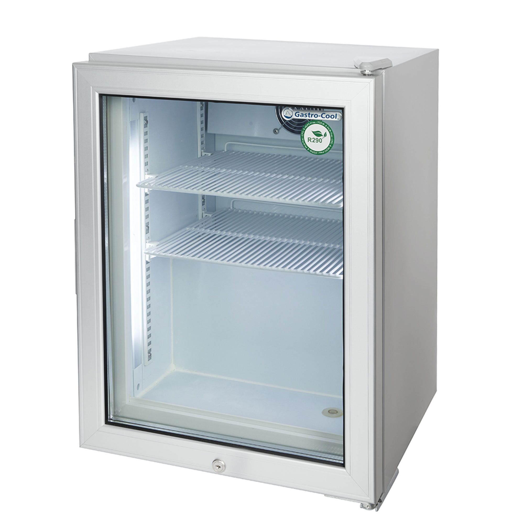 GASTRO-COOL | Mini-congélateur - 51 litres - avec 1 porte en verre - Argent