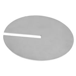 Fleischteller för döner-/kebabspett - 195x195x10 mm - slitsad - rostfritt stål - passar till DUI6R, DUI8R, DUI10R