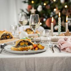 STAUB | DINING LINE - Piatto - piano - Ø 200 mm - Ceramica - Tartufo bianco