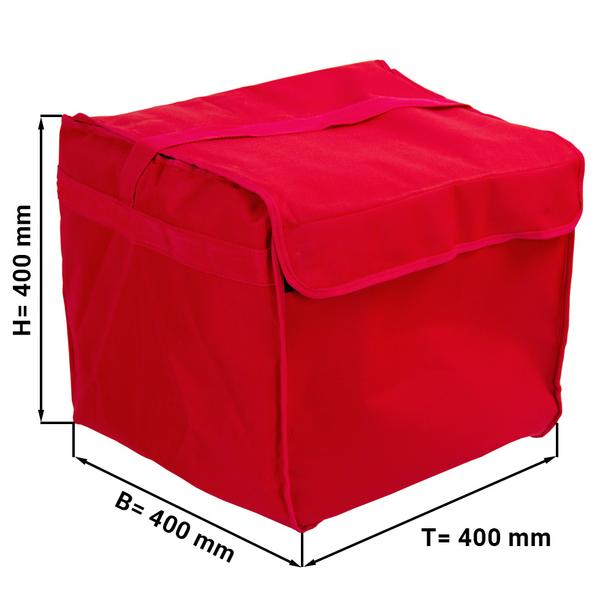 (5 stuks) pizzatas / isolatietas - voor per tas 8 pizzadozen 37x37cm - Rood