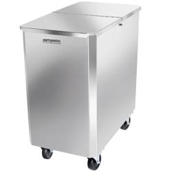 Flour Storage Trolley - 125L - Stainless Steel - Mobile on Castors