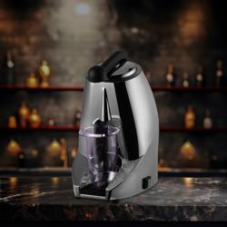 Spremiagrumi elettrico professionale - 570W - con leva, microinterruttore & setaccio/vasca estraibile - Argento