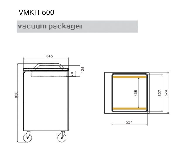 Machine sous vide à cloche – 20 m³/h – 900 watts