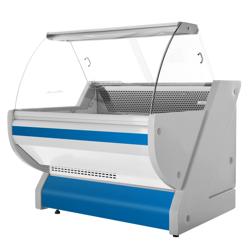 Kühl-/ Fleischtheke - 1000mm - Blau - mit Fleischlicht & beleuchteter Frontblende